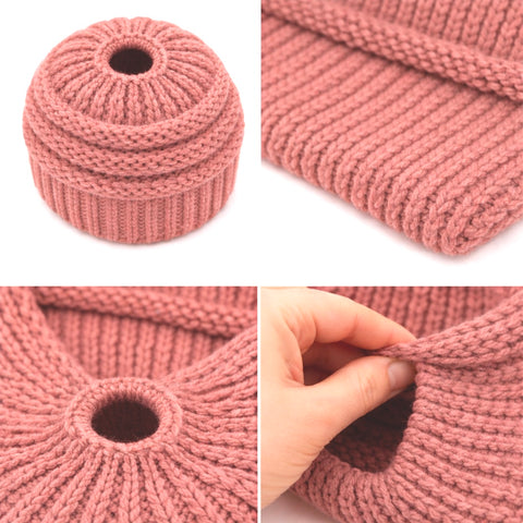 BLUSH Ponytail Beanie
