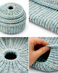 MINT CONFETTI Ponytail Beanie