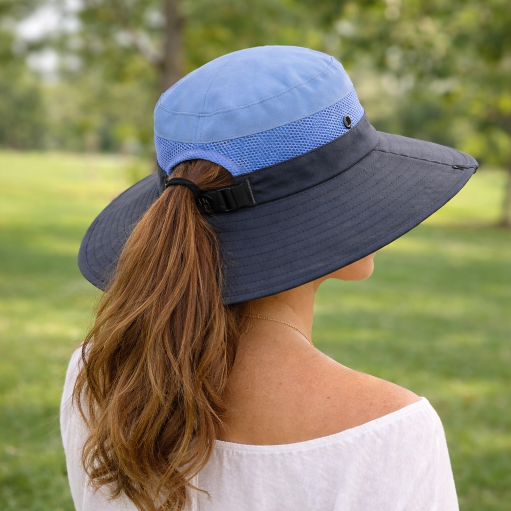 BLUE Unisex Wide Brim Hat