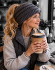 CHARCOAL Ponytail Beanie