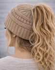 LATTE Ponytail Beanie