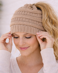 LATTE Ponytail Beanie