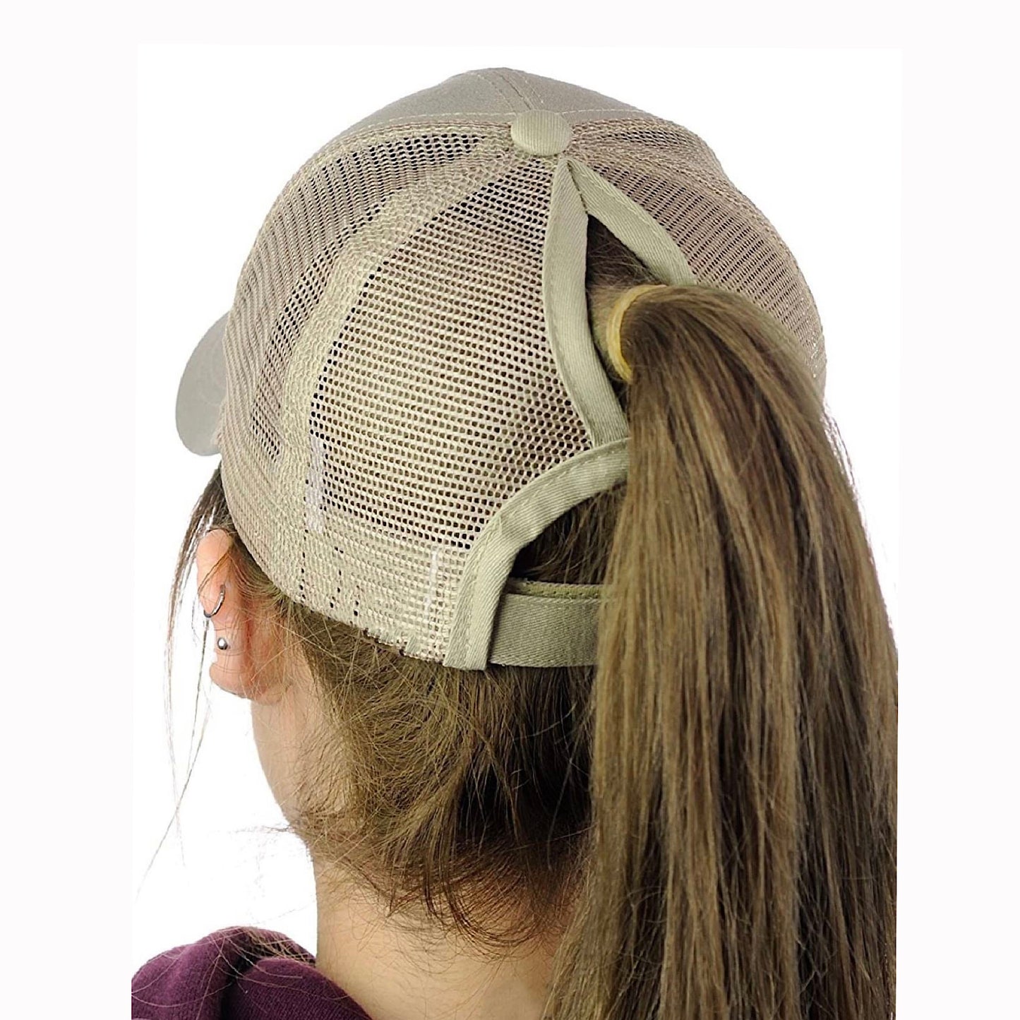 Beige Jimny Ponytail Cap