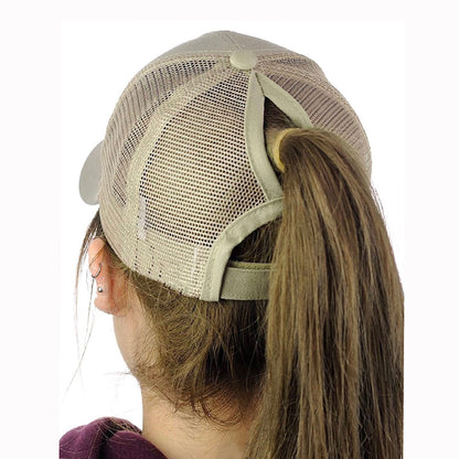 Beige Jimny Ponytail Cap