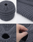 CHARCOAL Ponytail Beanie