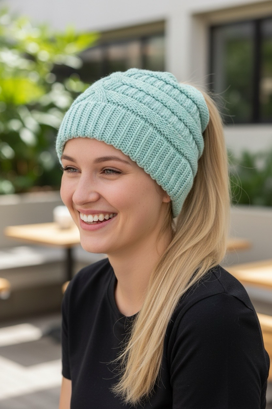 MINT Ponytail Beanie