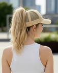 GOLD Glitter Ponytail Cap