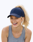 NAVY Plain Ponytail Cap