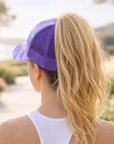 PURPLE TIE-DYE Plain Ponytail Cap