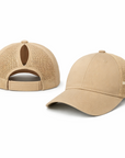 BEIGE Plain Ponytail Cap