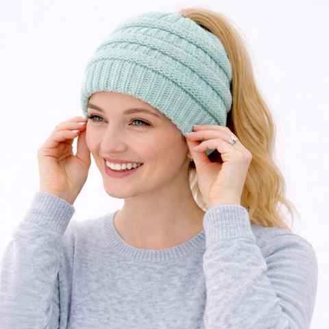 MINT Ponytail Beanie