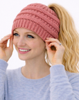 BLUSH Ponytail Beanie