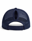 NAVY Plain Ponytail Cap