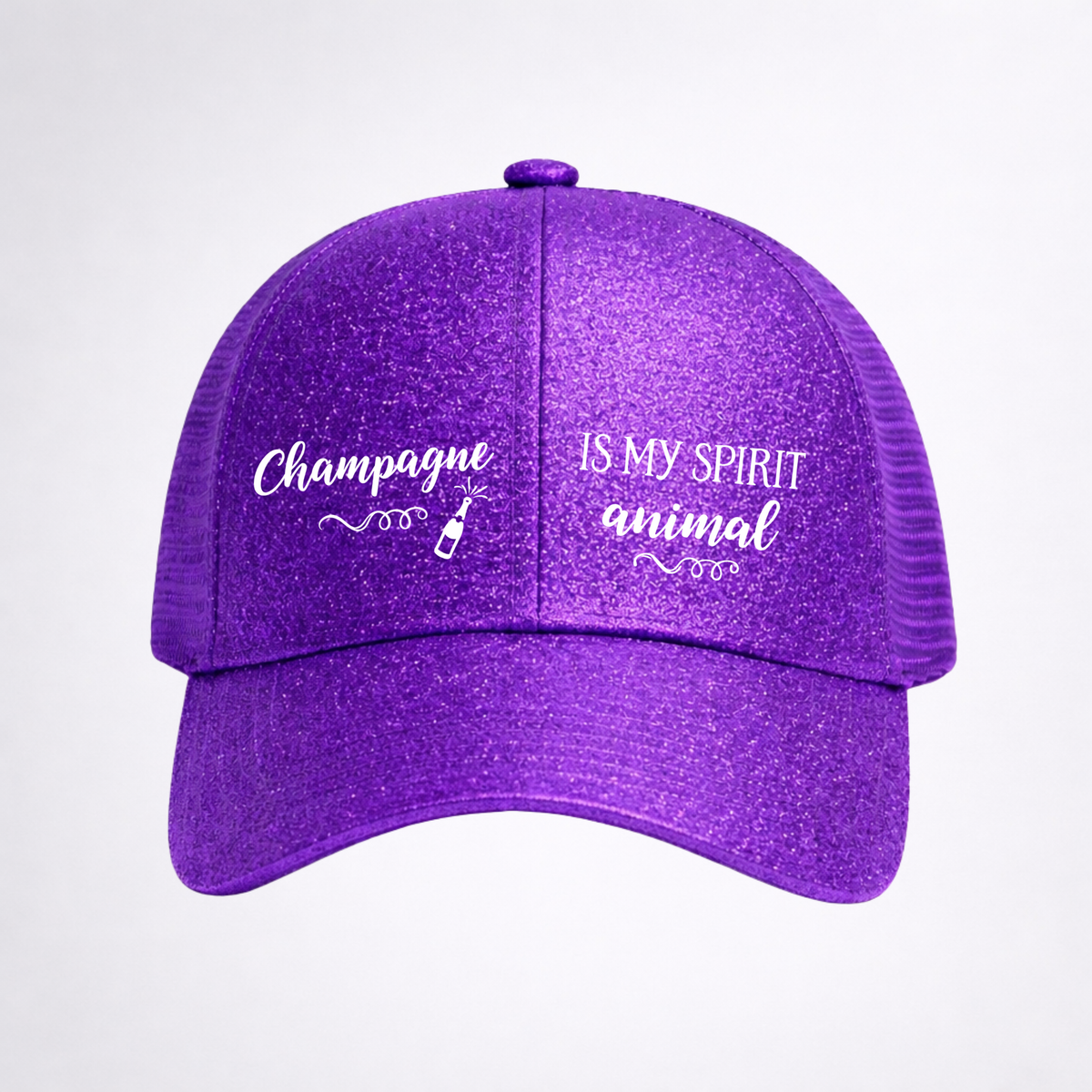 CHAMPAGNE 🥂 IS MY ANIMAL SPIRIT Ponytail Cap