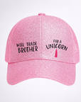 WILL TRADE BROTHER 👦 FOR A UNICORN 🦄 Ponytail Cap