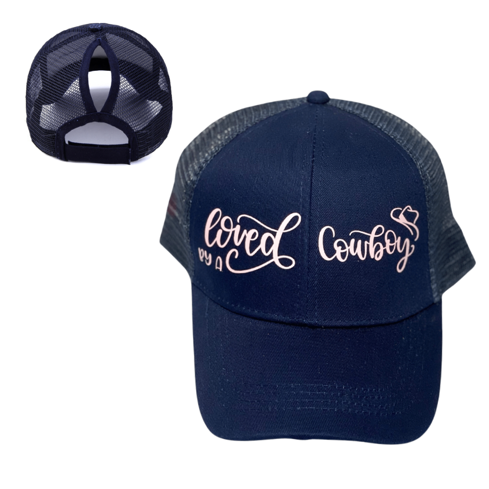 LOVED BY A COWBOY 👢 Ponytail Cap