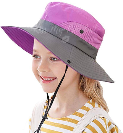 KIDS PURPLE Unisex Wide Brim Hat