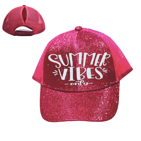 SUMMER ☀️ VIBES ONLY Ponytail Cap