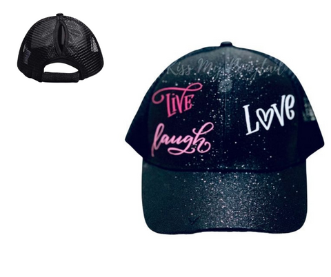 LIVE 🌎 LAUGH LOVE ❤️ Ponytail Cap