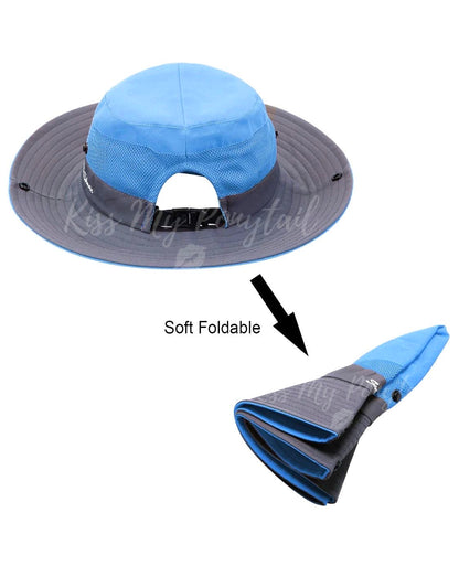 BLUE Unisex Wide Brim Hat