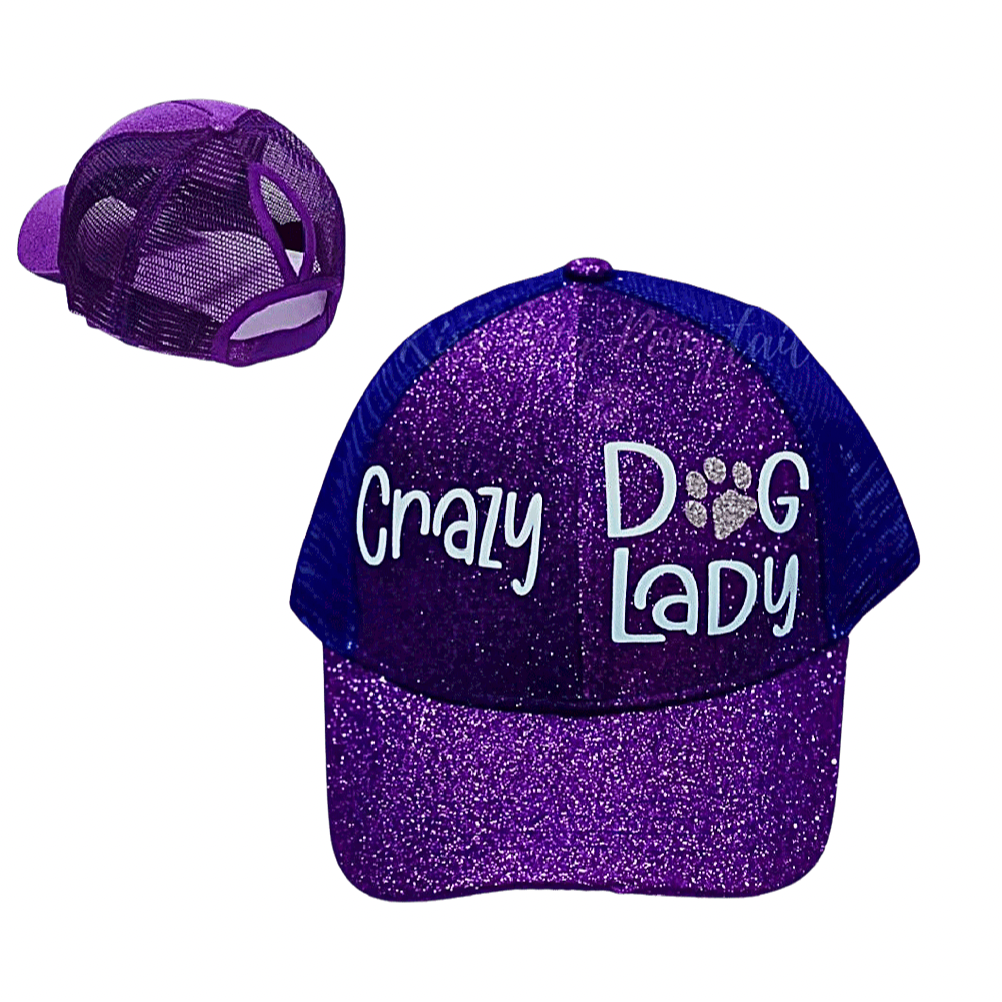 CRAZY DOG 🐶 LADY Ponytail Cap