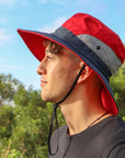 NAVY RED Unisex Wide Brim Hat ($20 CLEARANCE)