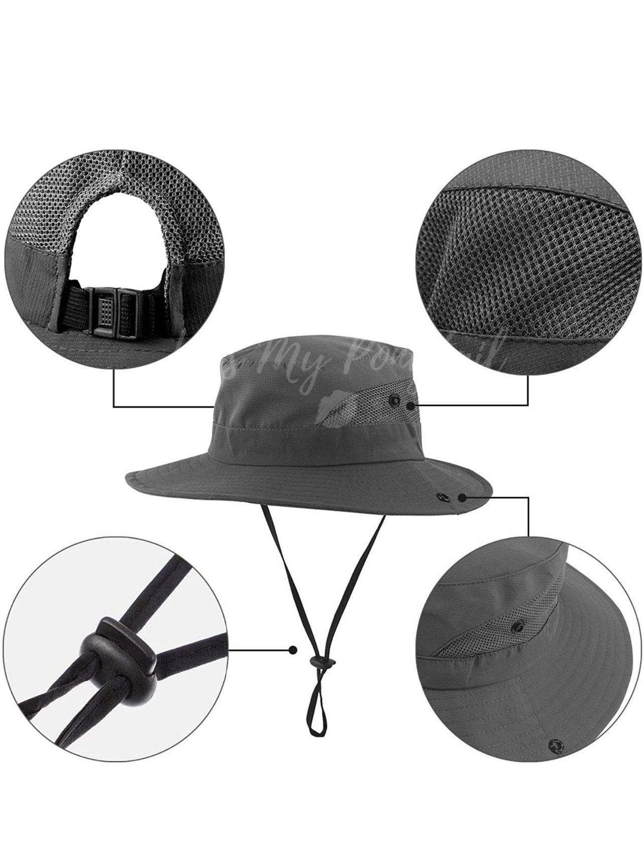 CHARCOAL Unisex Wide Brim Hat
