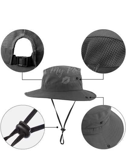 CHARCOAL Unisex Wide Brim Hat