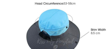 BLUE Unisex Wide Brim Hat