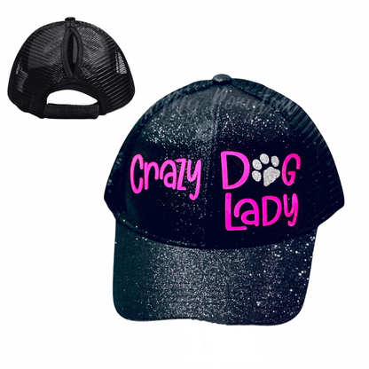 CRAZY DOG 🐶 LADY Ponytail Cap