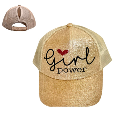 GIRL 💕 POWER Ponytail Cap