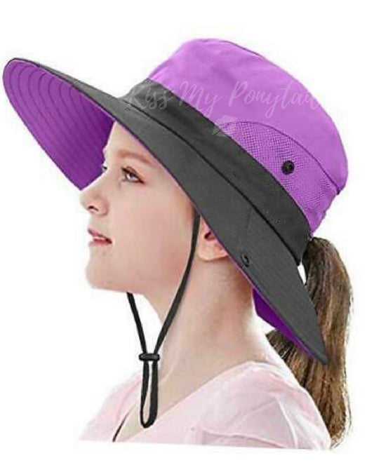 KIDS PURPLE Unisex Wide Brim Hat